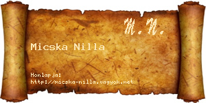 Micska Nilla névjegykártya